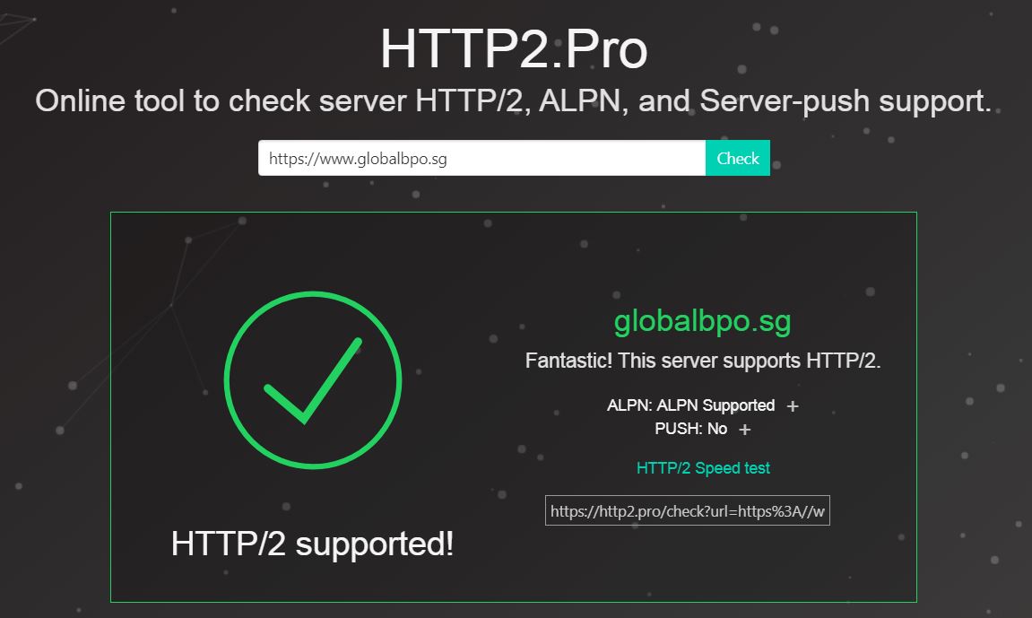 globalbpo webserver now supports http2